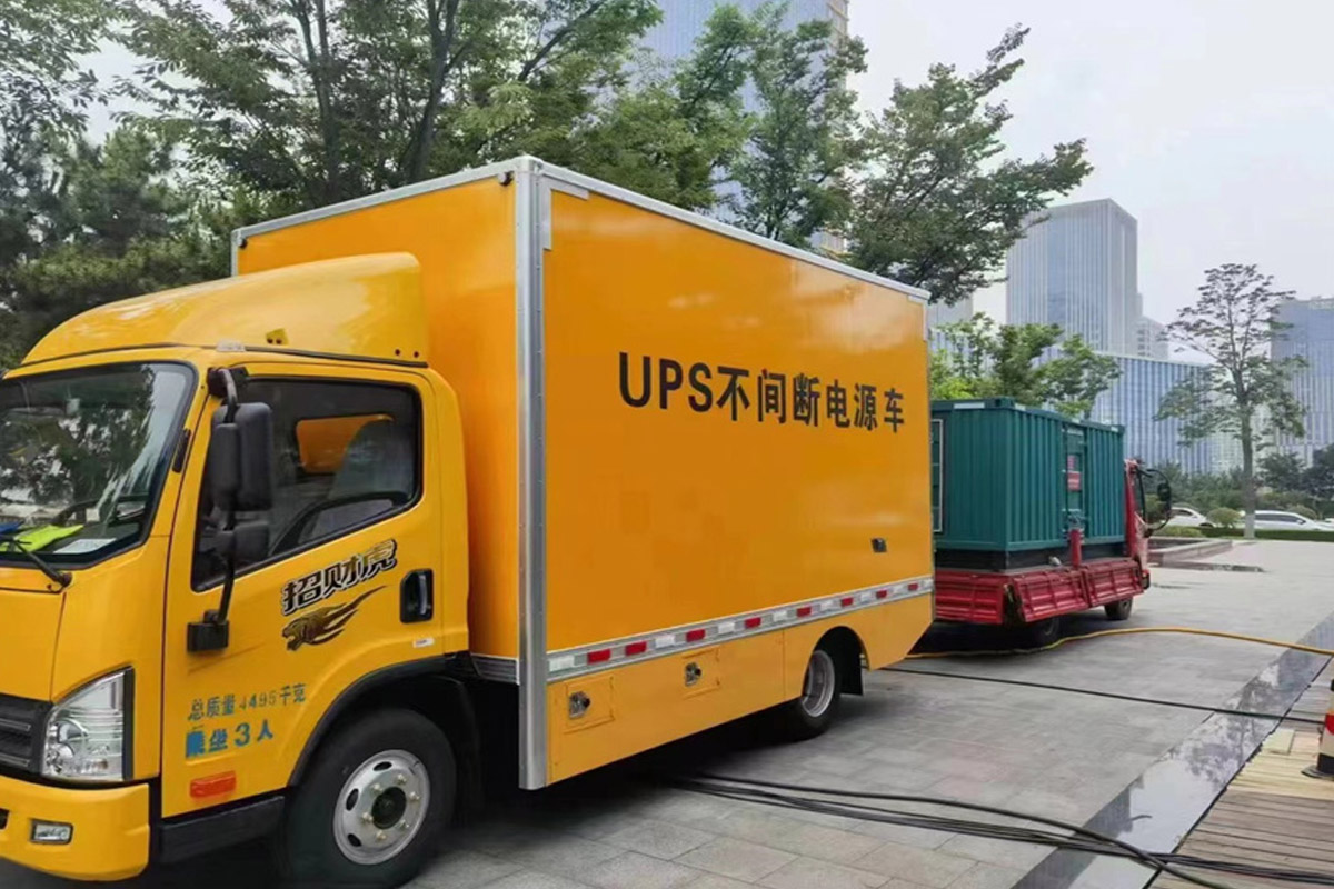 华池发电机租赁施工现场