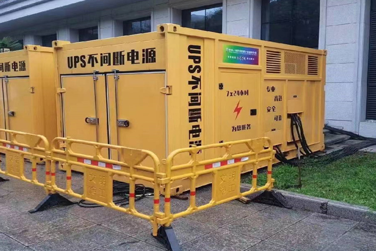 华池发电机租赁施工现场